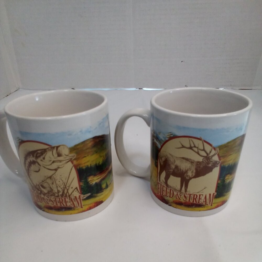 Field & Stream Mug Lot of 2 Wildlife Deer Duck Fish